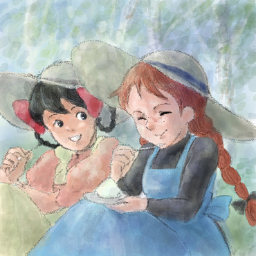 ダイアナ・バリー&アン・シャーリー　illustrated by 夏ミトン