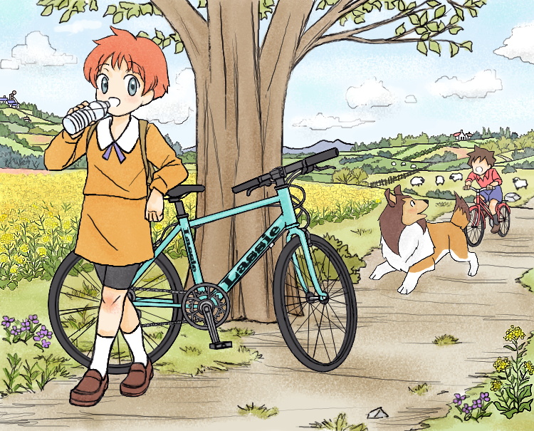 『サイクリング（名犬ラッシー（2019春））』 illustrated by ねっつん
